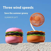 Portable USB Hamburger Desktop Fan for Creative Home Air Circulation - Himpall